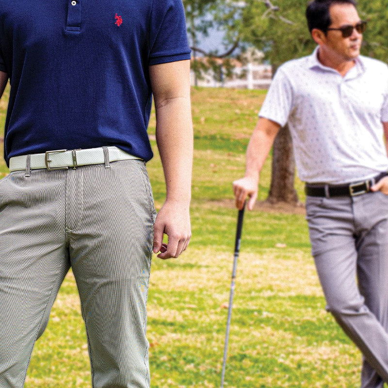 Nexbelt: Men's Birdie Leather Golf Belt - Matte White