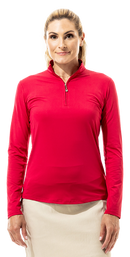 SanSoleil: Ladies UPF 50 SunGlow Zip Mock - 900434 Clothing