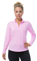 SanSoleil: Ladies UPF 50 SunGlow Zip Mock - 900434 Clothing