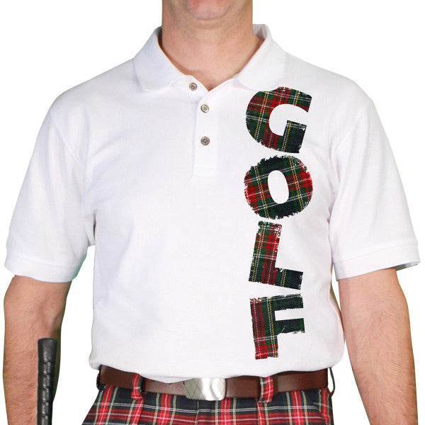 Golf Knickers: Men's Stewart Plaid Golf Shirt