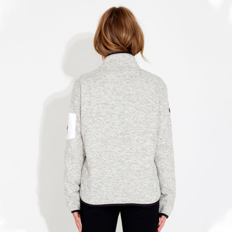 Daily Sports: Women's Sierre Knitted Fleece Jacket - Light Gray