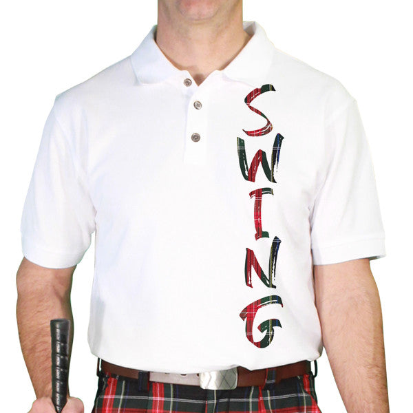 Golf Knickers: Men's Stewart Plaid Golf Shirt