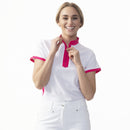 Daily Sports Women's Billie Short Sleeve Dahlia Pink Polo Shirt (Size Small) SALE