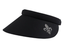 Dolly Mama: Ladies Brigitte Visor - Crystal Fleur De Lis Hats