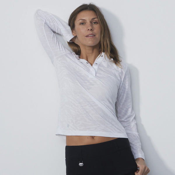 Daily Sports: Women's Ajaccio Long Sleeve Polo - White
