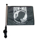 SSP Flags: 11x15 inch Golf Cart Replacement Flag - POW MIA with Pole Golf Flags