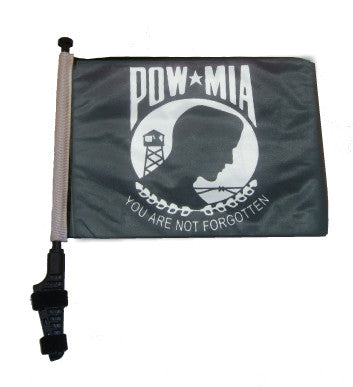 SSP Flags: 11x15 inch Golf Cart Replacement Flag - POW MIA with Pole