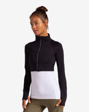 BloqUV: Women's UPF 50 Full Zip Crop Top (4010) - Black Clothing