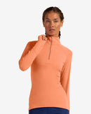 BloqUV: Women's UPF 50 Mock Zip Top (3001) - Tangerine Clothing