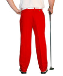 Golf Knickers: Mens 'Par 4' Cotton/Ramie Golf Trousers - Red Clothing