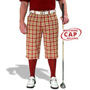 yellow, green, maroon plaid golf knickers