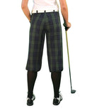 Golf Knickers: Ladies 'Par 5' Plaid Golf Knickers & Cap - Black Watch Clothing