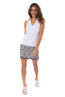Golftini: Women's Lisa Sleeveless Sport Polo - White Clothing