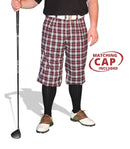 Golf Knickers: Mens 'Par 5' Limited Microfiber Golf Knickers & Cap - Mulberry Clothing