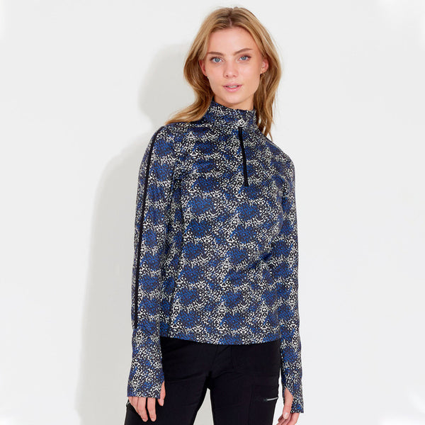 Daily Sports: Women's Onex Long Sleeve Top - Blue Leopard