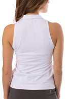 Golftini: Women's Lisa Sleeveless Sport Polo - White Clothing