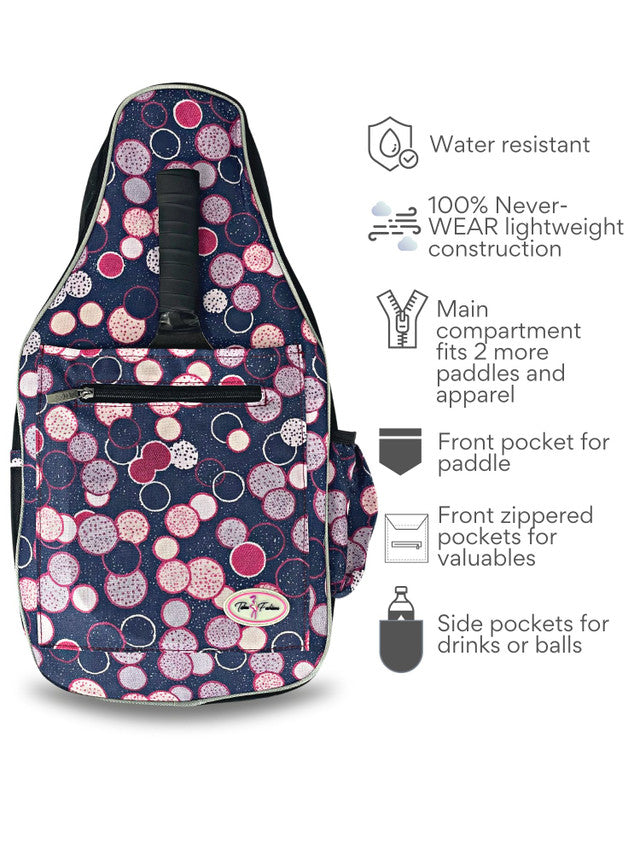 Taboo Fashions: Ladies Premium Pickleball Backpack - Poppin Bottles