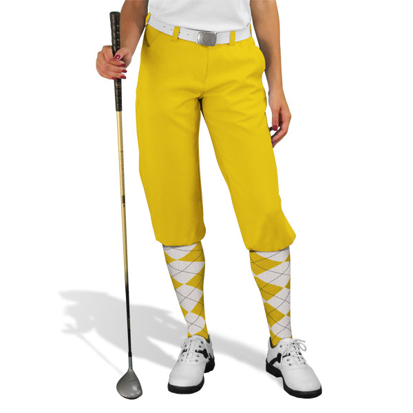 yellow golf knicker