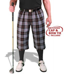 Golf Knickers: Mens 'Par 5' Limited Microfiber Golf Knickers Bow Tie & Cap - Boca Clothing