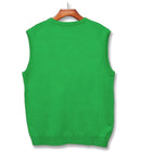 Golf Knickers: Men's Solid Sweater Vest - Lime Clothing