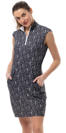 SanSoleil: Ladies UPF 50 SolStyle Cool ICE Sleeveless Zip Mock Dress - 900722I Clothing