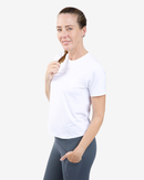BloqUV: Women's UPF 50 Short Sleeve Crew Top (1101) - White Clothing