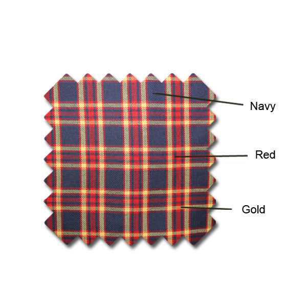 red, navy, gold plaid golf knickers