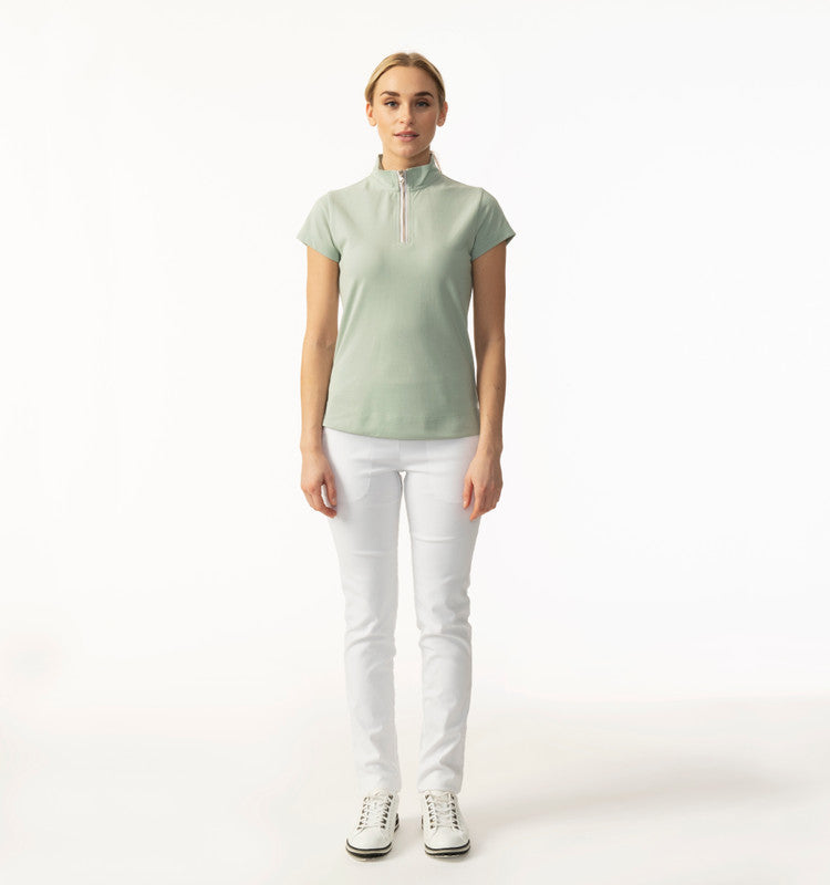 Daily Sports: Women's Kim Short Sleeve Polo Shirt - Foam Green