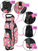Taboo Fashions: Ladies Monaco Premium Lightweight Cart Bag - Posh Pink