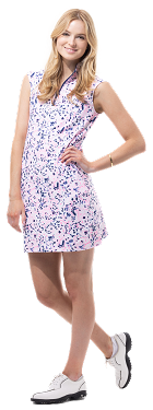 SanSoleil: Ladies UPF 50 SolStyle Cool Sleeveless Zip Mock Dress - 900722C
