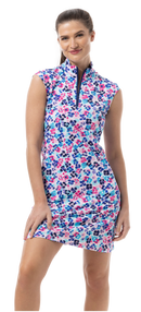 SanSoleil: Ladies UPF 50 SolStyle Cool ICE Sleeveless Zip Mock Dress - 900722I Clothing