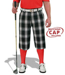 black, white plaid golf knickers