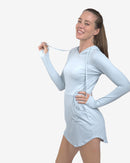 BloqUV: Women's UPF 50 Hoodie Dress (2009) - Soft Gray Clothing