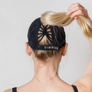 VimHue: Women's Sun Goddess UPF 50+ Ponytail Cap - Black Hats