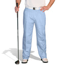 Golf Knickers: Mens 'Par 4' Cotton/Ramie Golf Trousers - Light Blue Clothing
