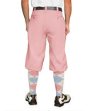 Golf Knickers: Mens 'Par 4' Cotton/Ramie Golf Knickers - Pink Clothing