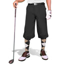 Golf Knickers: Mens 'Par 3' Microfiber Golf Knickers - Black Clothing