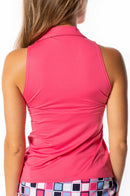 Golftini: Women's Lisa Sleeveless Sport Polo - Hot PInk