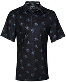 Tattoo Golf: Men's Lucky 13 Cool-Stretch Golf Shirt - Black/Charcoal Clothing