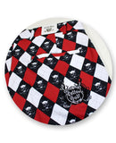 Tattoo Golf: Men's Argyle Monster ProCool Golf Shorts - Red/Black/White Clothing