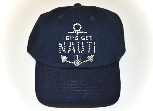 Dolly Mama Ladies Rachel Baseball Hat - Let's Get Nauti on Navy