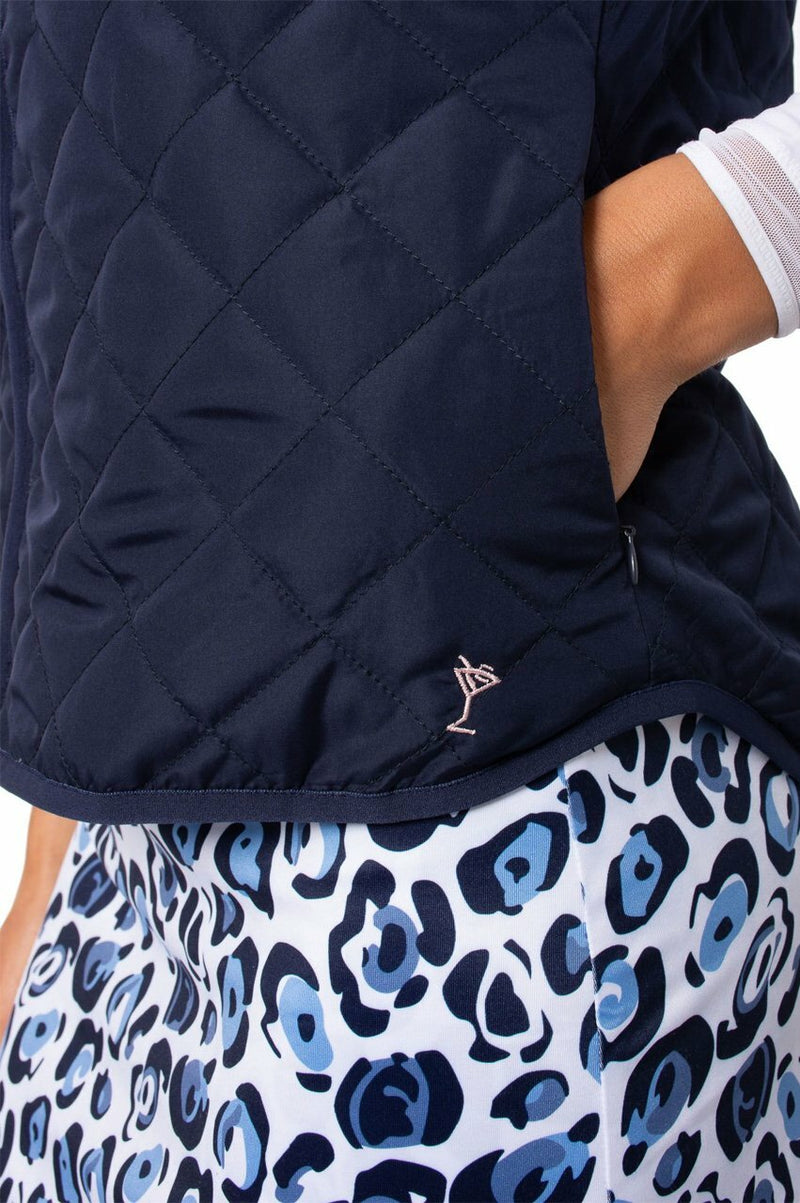 Golftini Women's Navy/White Reversible Wind Vest (Size Medium) SALE