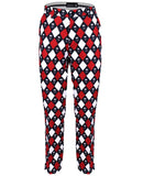 Tattoo Golf: Men's ProCool Golf Pants - Argyle Monster (Red/Black/White) Clothing