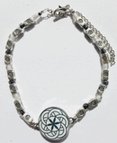 One Putt Designs - Par 3 (Black & White) Ball Marker Ankle Bracelet