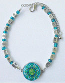 One Putt Designs - Par 3 (Blue/Green) Ball Marker Ankle Bracelet