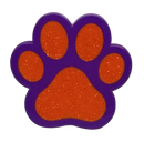 ReadyGolf: Glitter Ball Marker & Hat Clip - Paw Print (Orange/Purple)