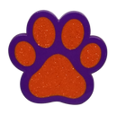 ReadyGolf: Glitter Ball Marker & Hat Clip - Paw Print (Orange/Purple)