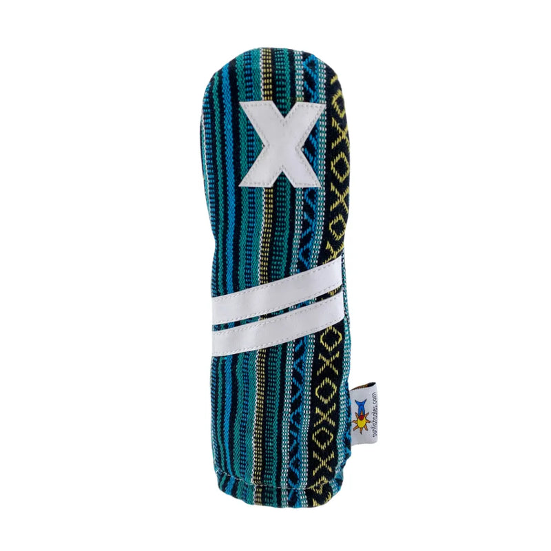 Sunfish: Woven Ace Style Headcovers (Driver, Fairway, Hybrid or Set) - Peacock