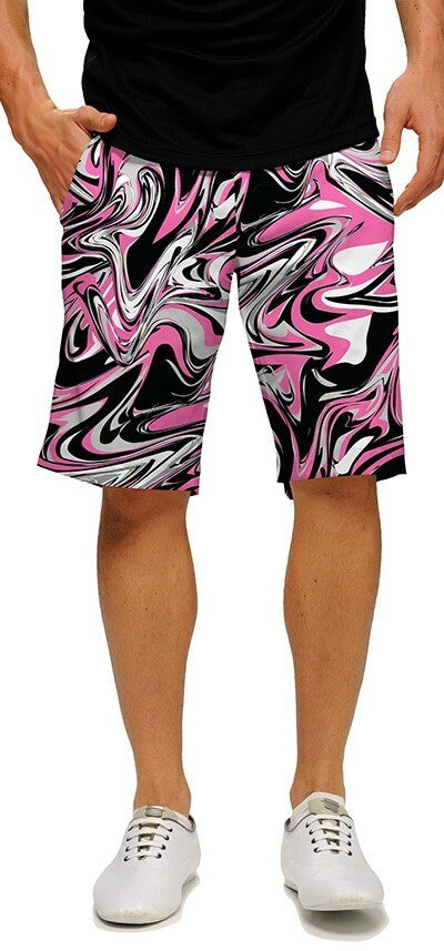 Loudmouth Golf: Men's StretchTech Shorts - Pink Marble