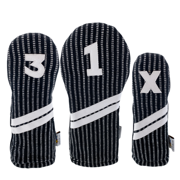 Sunfish: Woven Ace Style Headcovers (Driver, Fairway, Hybrid or Set) - Pinstripe